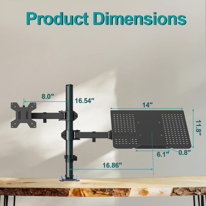 Bracket Monitor Dual Arm Monitor & Laptop Stand AFW - B01