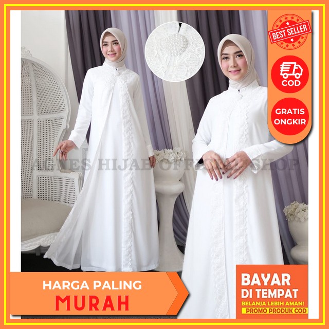 Elegan Dress Gamis Lebaran Kombinasi Kuning Lime Jumbo Mewah Kekinian Terbaru Ld 110 120 130 140 Xl 