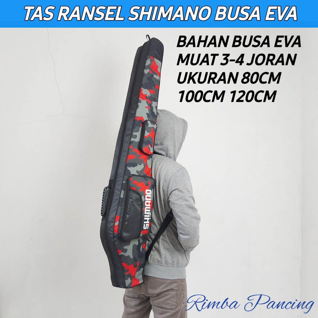 Tas Joran Pancing Tas Alat Pancing Model Ransel Gendong Tas Pancing 3 Joran Panjang 80 Cm 100 Cm 12