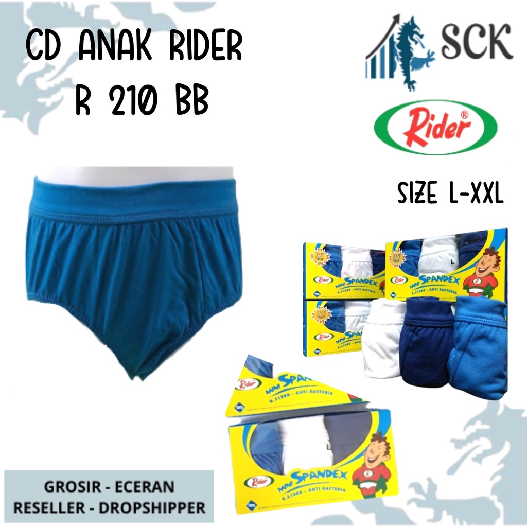 [ISI 3] Celana Dalam Anak RIDER 210 karet / CD  R210 / Pakaian Dalam Cowok - sckmenwear GROSIR