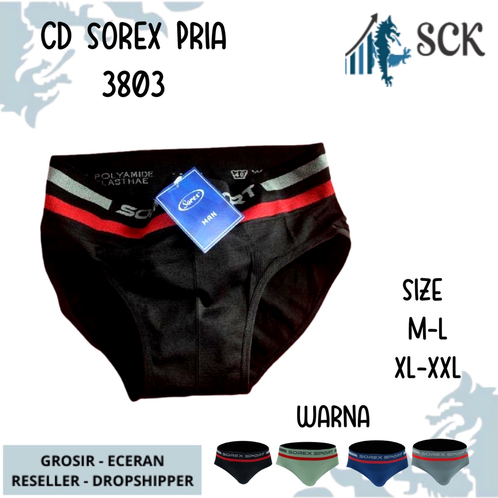 [ISI 2] CD Pria SOREX 3803 / Boxer Cowok CD Cowok SOREX - sckmenwear GROSIR