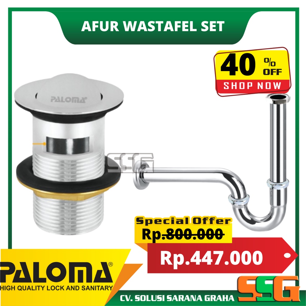 Afur Wastafel Set Paloma BTP111 WTP 2101 Afur Wastafel With Overflow