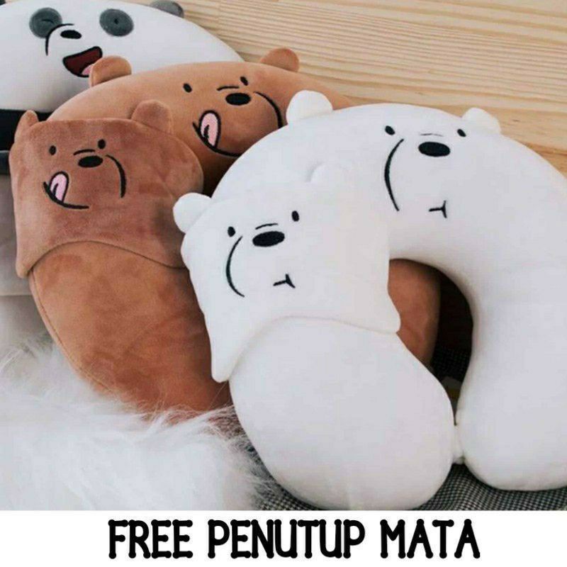Bundara.id Pr-1274 Bantal leher + penutup mata Sangat lembut Bantal leher nyaman dewasa remaja anak
