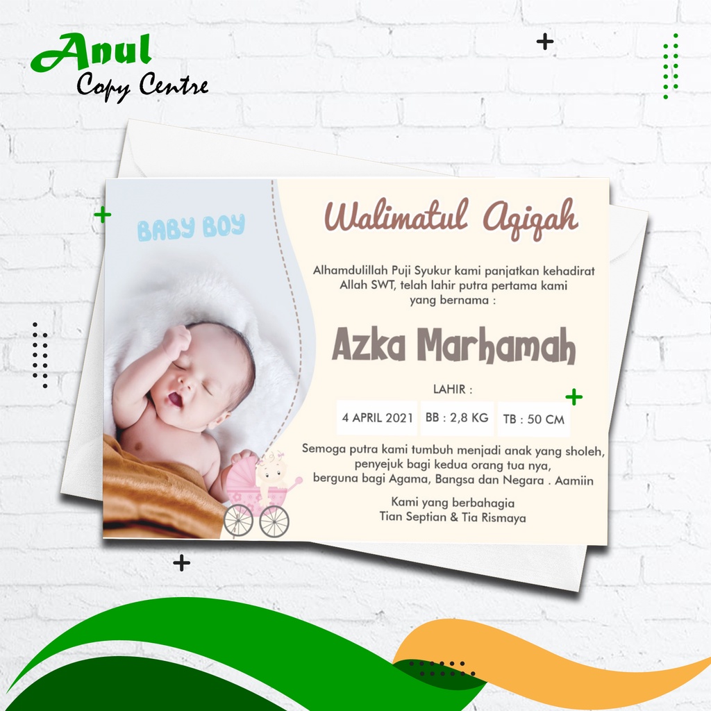 

KARTU AQIQAH / Tasyakuran Aqiqah, Ngayun, Puput Pusar