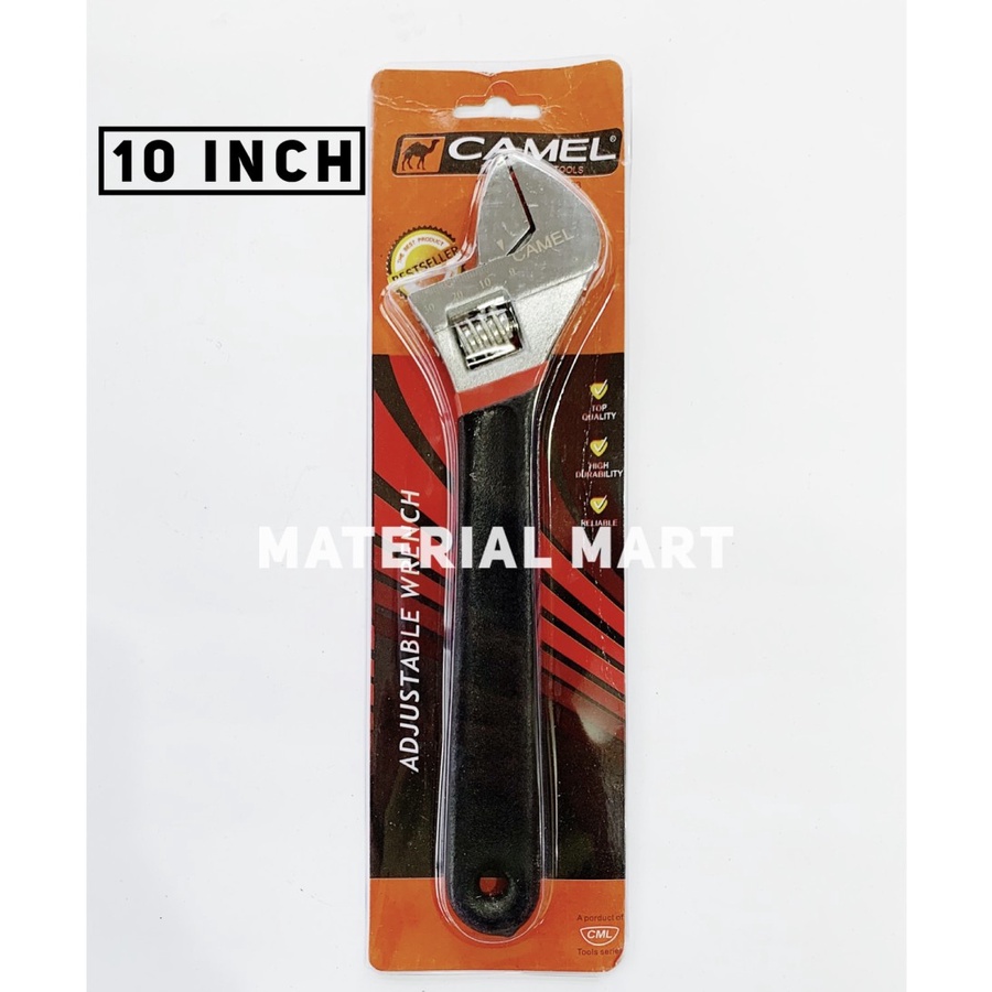 Kunci Inggris 10 Inch | Adjustable Wrench 10&quot; | Bago 250mm | 250 mm | Material Mart