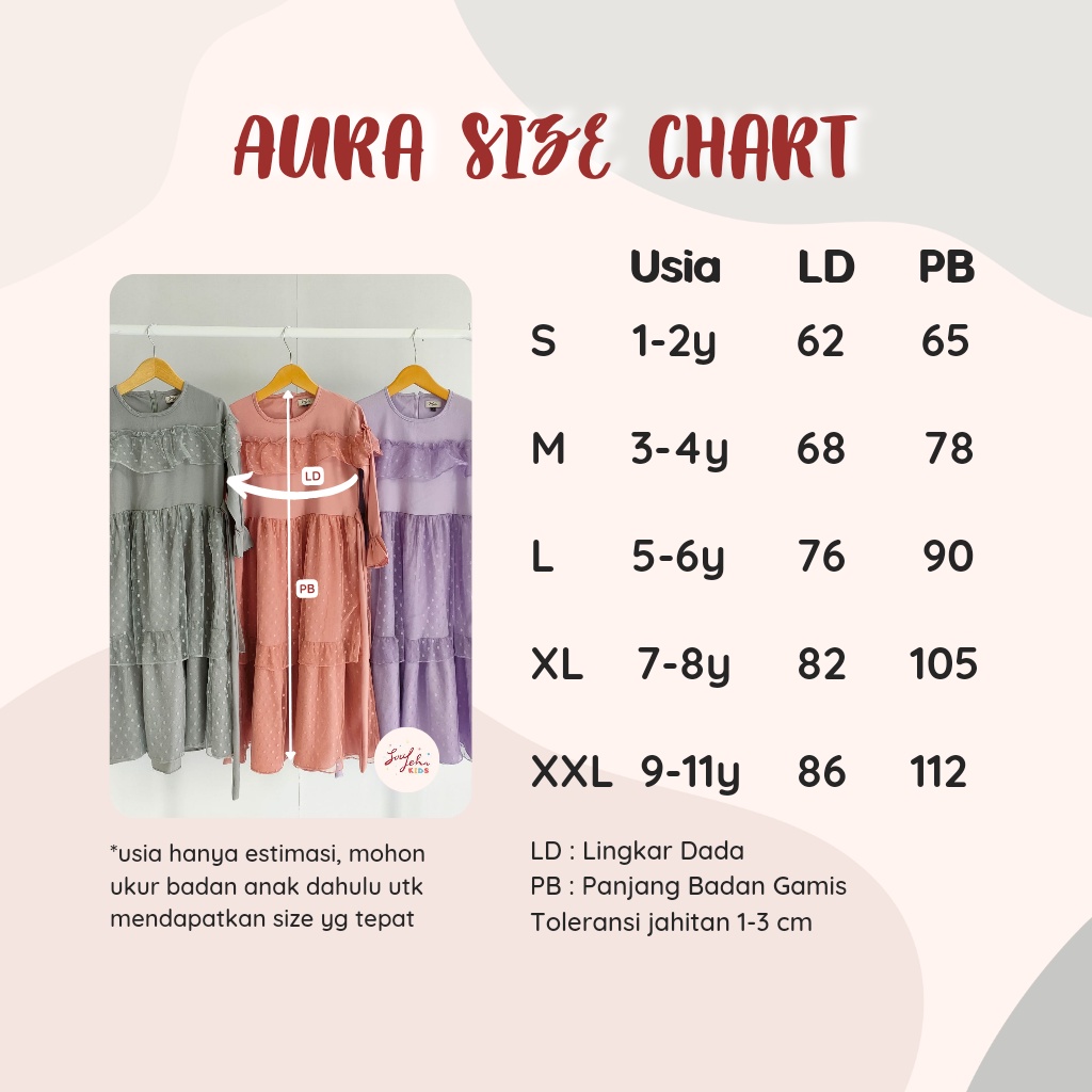 Soulleha Gamis Raya Anak Aura Premium 1-11 Tahun