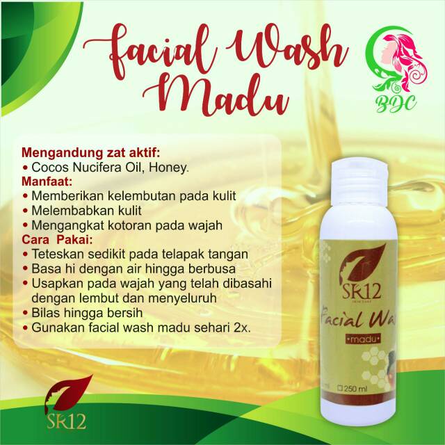 SR12 FACIAL WASH HONEY / MADU / SABUN MADU CAIR / SABUN KULIT BERMINYAK / SABUN PENCERAH WAJAH BPOM 4.9 154 penilaian 310 Terjual