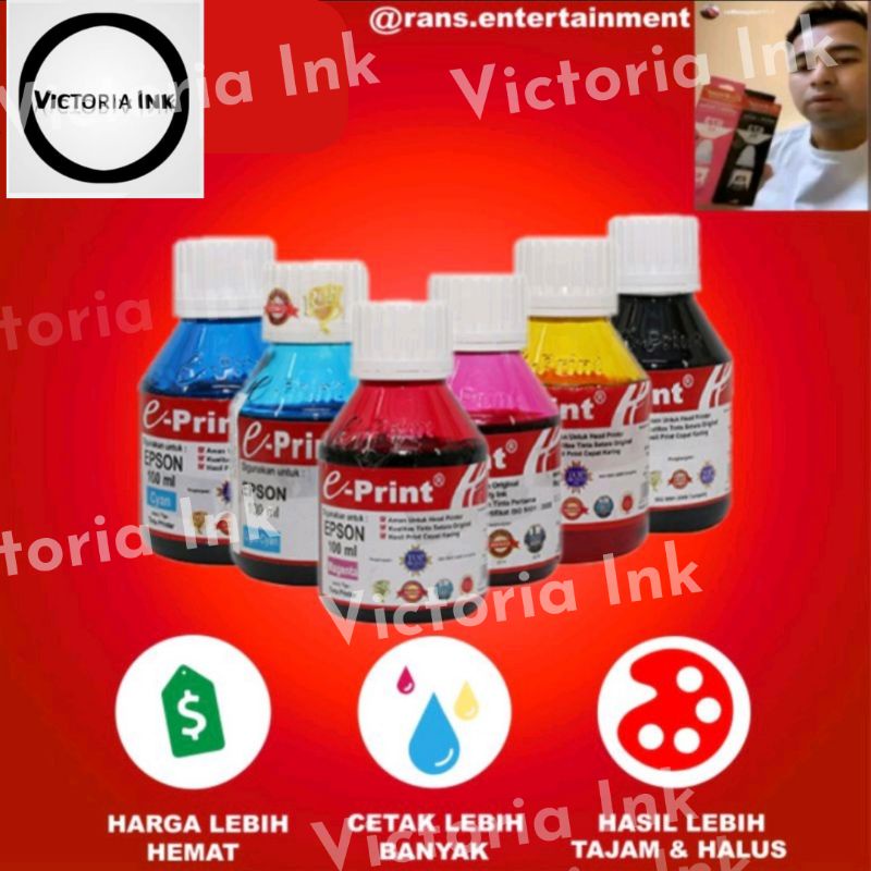 Tinta Refill Epson Eprint 100ml Refill Eprint 100ml Untuk Printer Epson