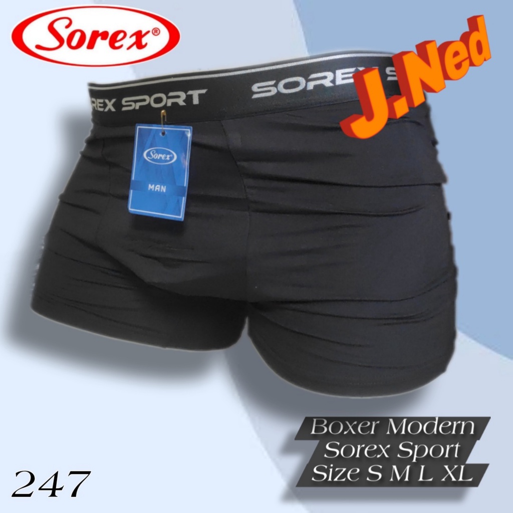 J247D - CELANA DALAM BOXER PRIA SOREX SIZE S - XL  PER BOX ISI 2 PCS