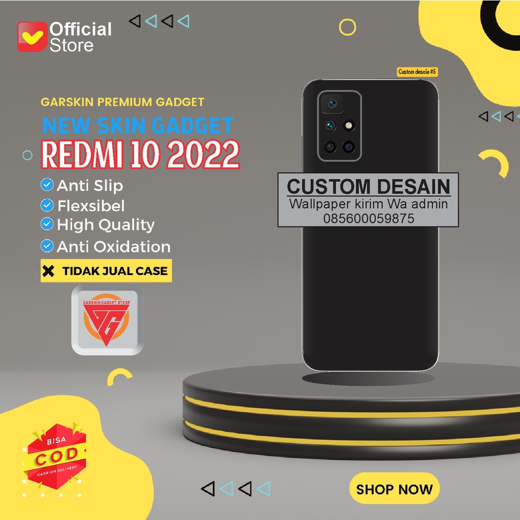 Garskin Redmi 10 2022 Skin Gadget Premium Motif Asus