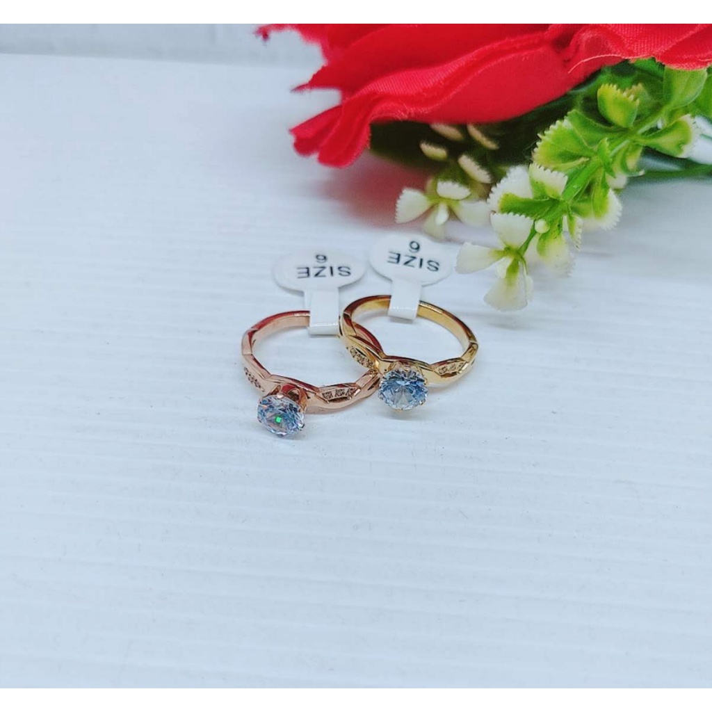 Cincin Titanium Permata Cantik Perhiasan Fashion 3123/3124