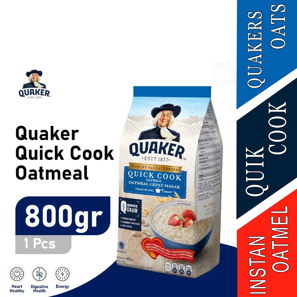 

OAT MEAL- QUAKER OATS QUIK COOK 800g- QUAKER