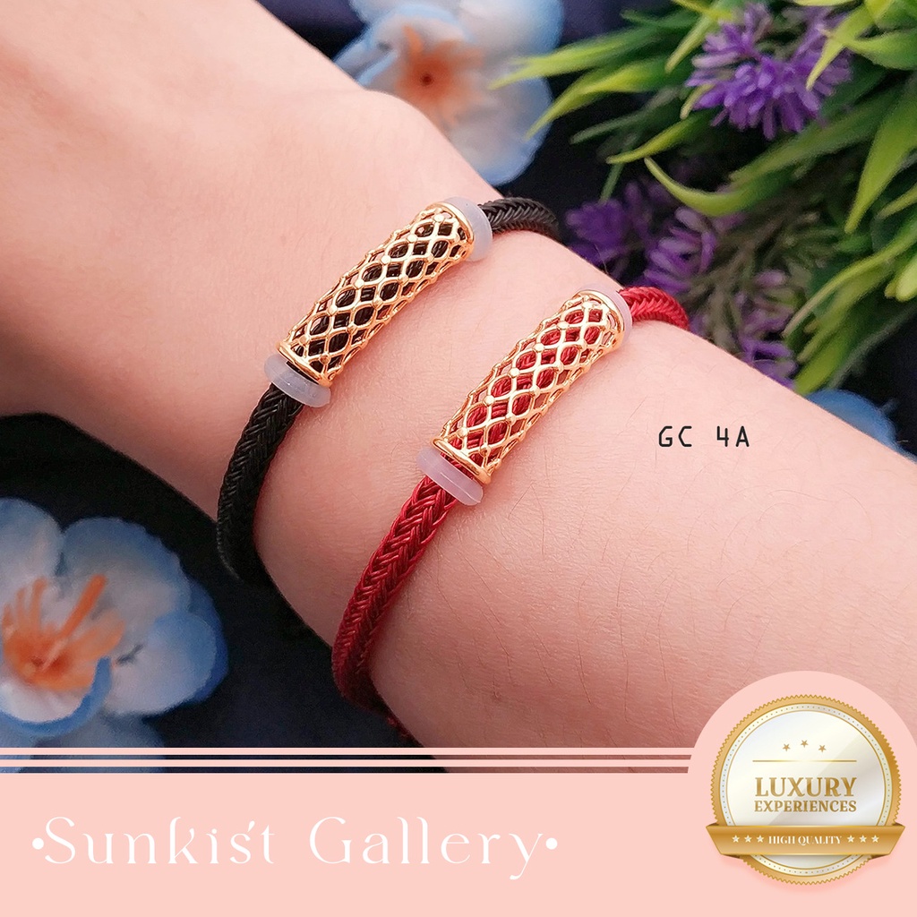 GELANG CHARM EMAS ASLI KADAR 8K (375%) & EMAS KADAR 6K (300%) GELANG MOTIF JARING-JARING POLOS GELAN