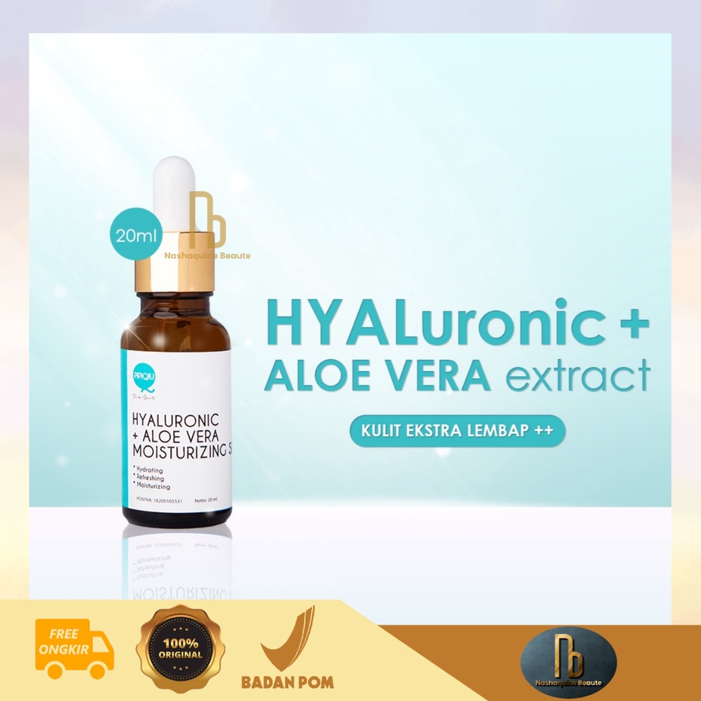 PIPIQIU Hyaluronic Serum + Aloe Vera Extract - Serum Wajah 20ml