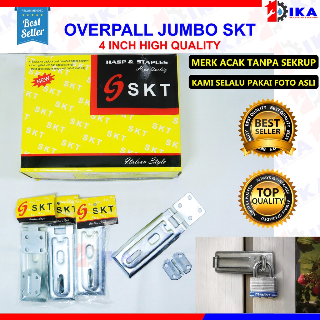 Overpal plat tempat gembok 2,5&quot; inch | 3&quot; inch | 4&quot; inch putih murah / overval