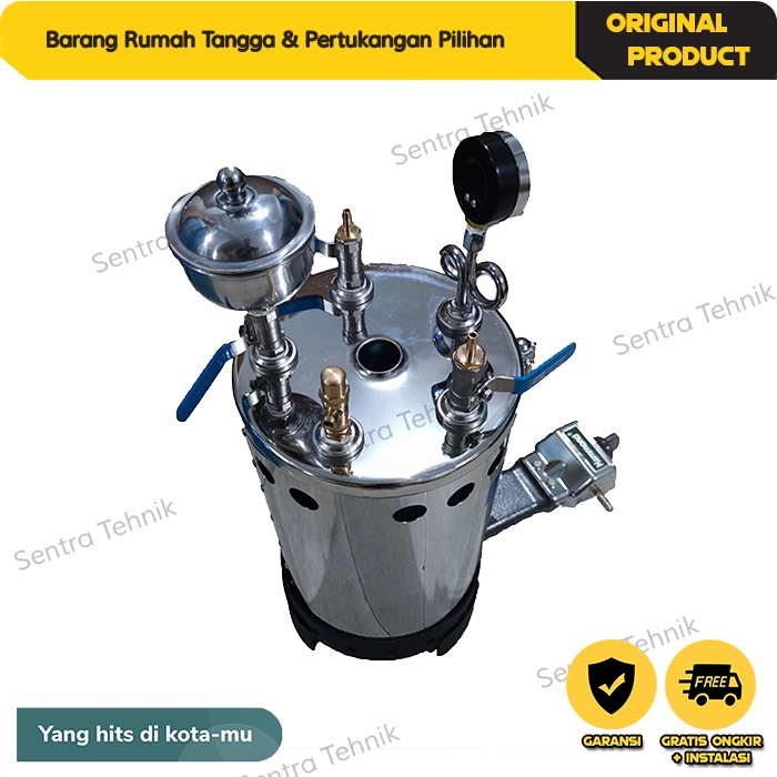 Sinatex Boiler Setrika Uap Laundry 15 Liter Siap Pakai Lengkap SINATEX Boiler Laundry