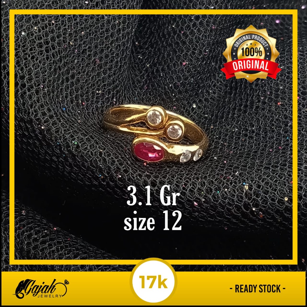 Cincin Emas 17K - 3.1 Gr Kadar 750 - 4340