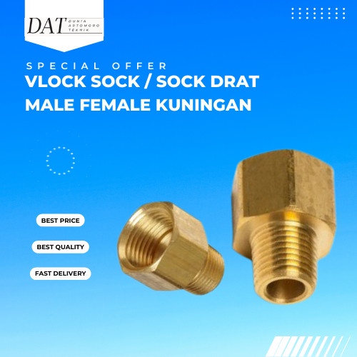 Terlaris Nepel Vlock Sock Drat Male Female / Vlok Sok Drat Luar Dalam Kuningan