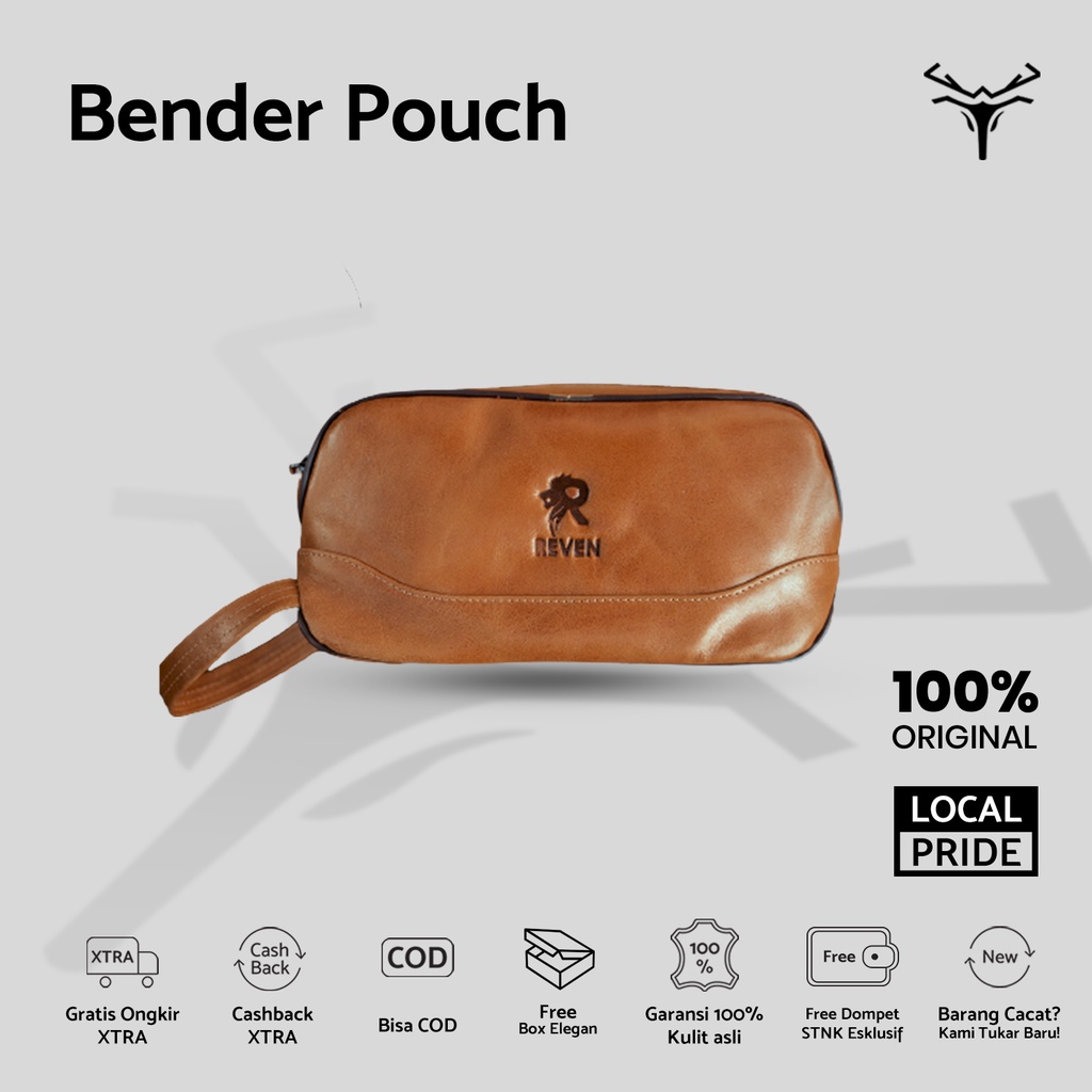 Tas Pria | Bender Pouch | Leather | Hand bag | Handbag Pria | Tas  Pria | Pouch |  Tas Pria Anti Air