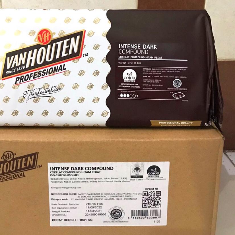 ◄ Van Houten Dark Compound Intense 1 kg | Coklat Batang Van Houten ➾