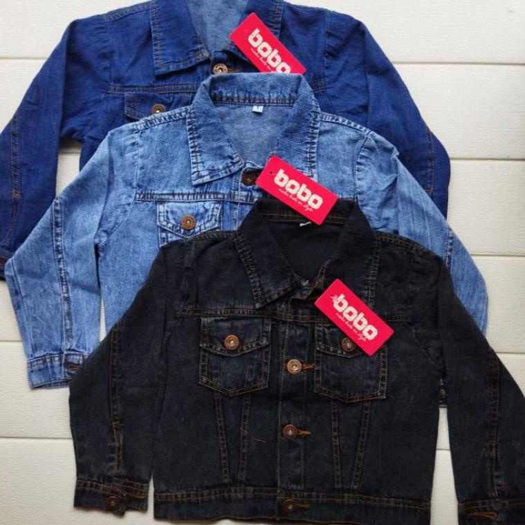 TERBARU BOBO JAKET JEANS ANAK COWOK ATAU CEWEK 3 - 6 TAHUN