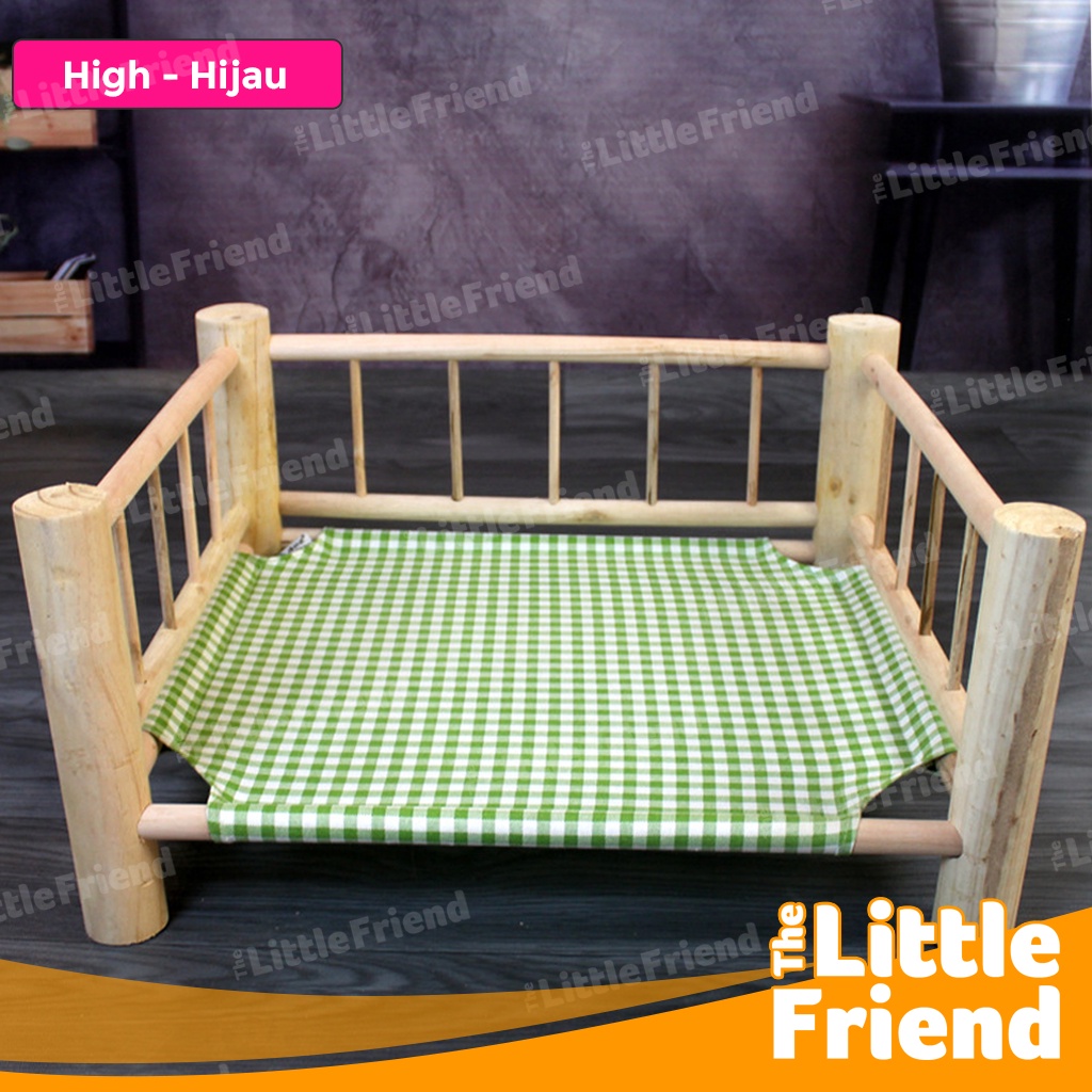 Ayunan Tenda Tempat Tidur Anjing Kucing/Cat Hammock Kanvas Wooden Anti Lembab