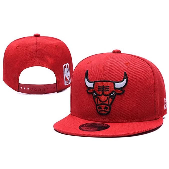 Topi Snapback NBA Chicago Bulls Basketball Snapback Import Merah
