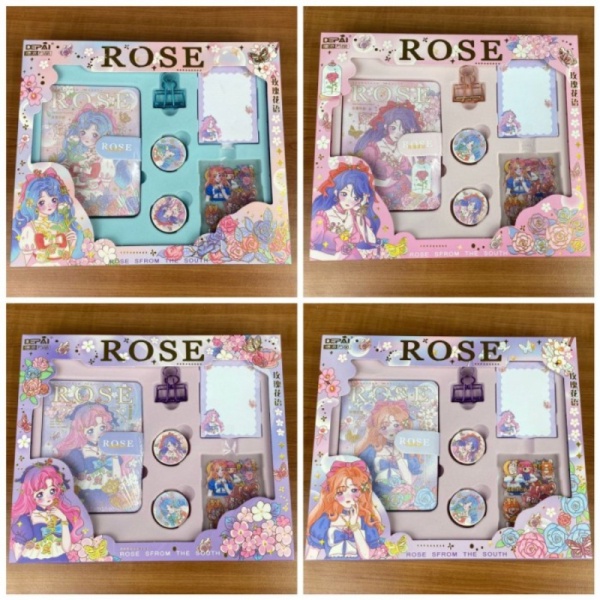 

Unik Buku Set Rose Sfrom The South Buku Diary Set Sticker Solatip Penjepit Limited