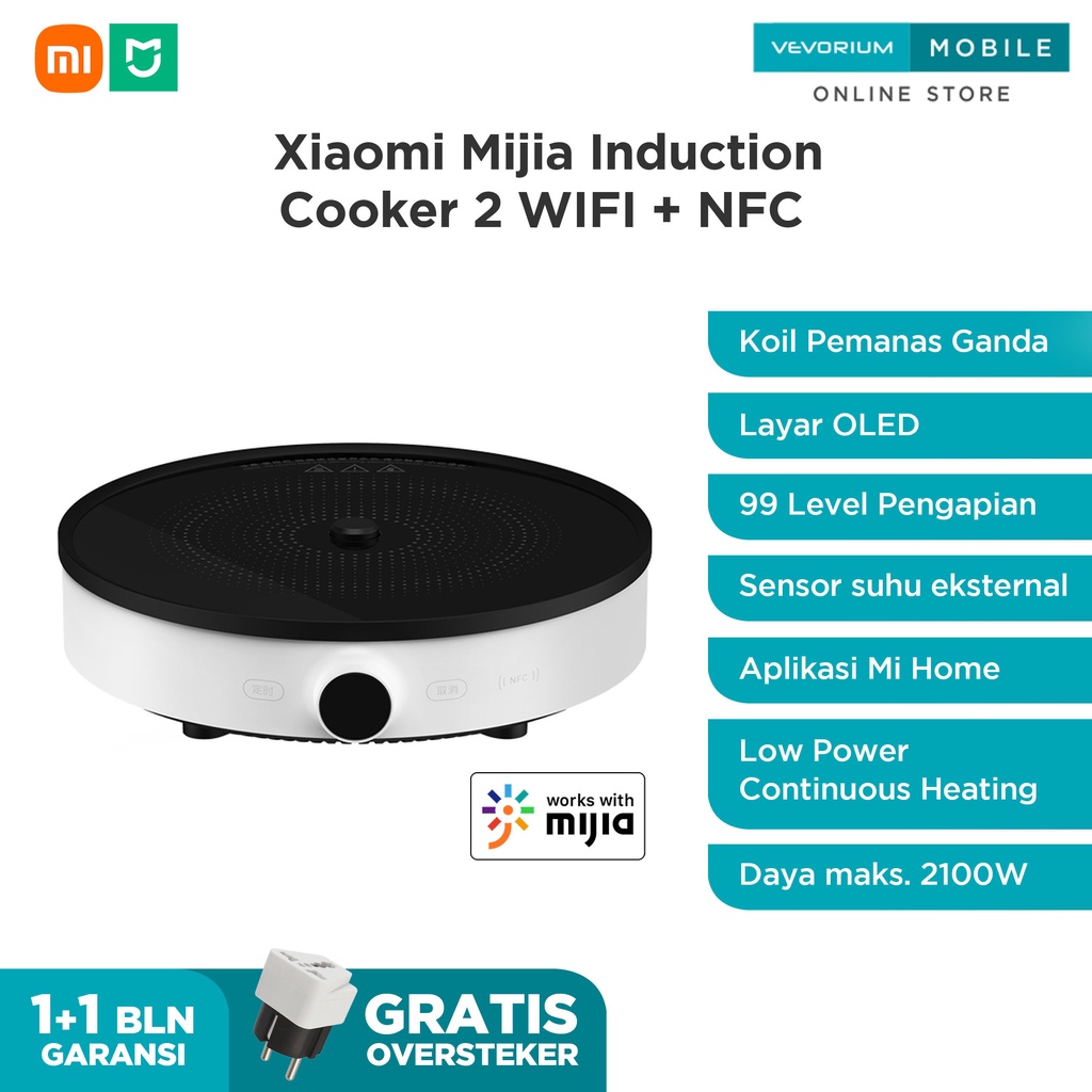 Xiaomi Mijia Induction Cooker 2 WIFI NFC MCL02M Kompor Listrik Induksi Pintar Portable Smart Aesthetic