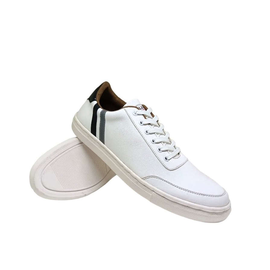HILTON WHITE X ZAGIB | Sepatu Pria Skate Casual Cowok Big Size Sneaker Casual Dance Cowo Ukuran Besar Jumbo 39-40-41-42-43-44