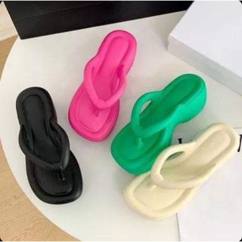 36-41 Sandal wanita jepit wedges EVA RUBBER 8211 Sandal wanita kekinian model SANDAL KOREA WEDGES JE