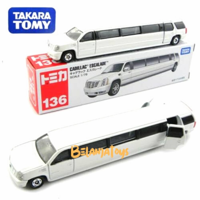 TOMICA LONG NO 136 CADILLAC ESCALADE TAKARA TOMY TERBARU