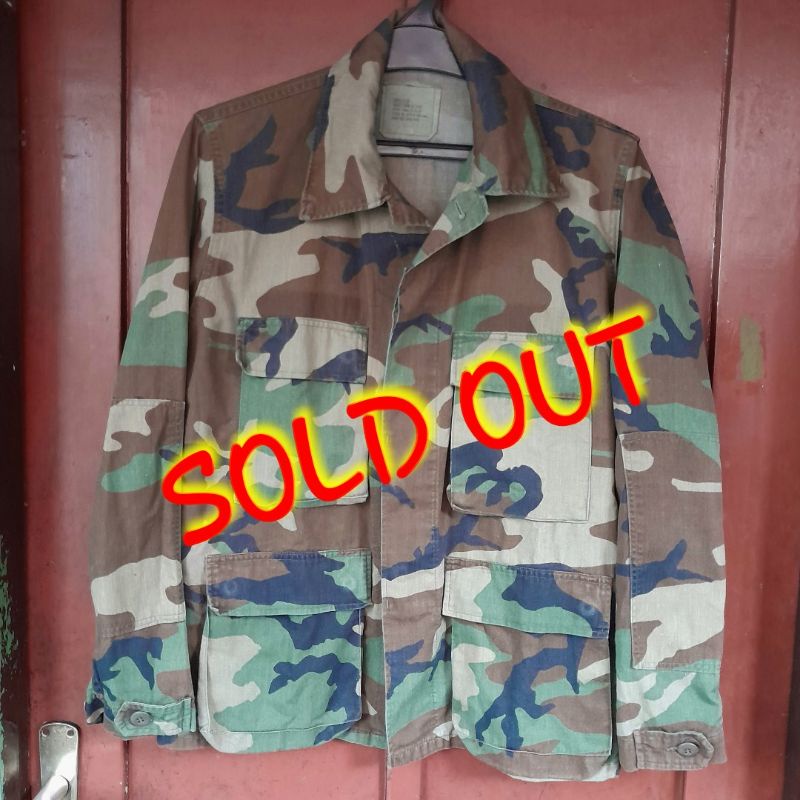 Vintage BDU Us Army Small Short Kemeja Second Original Preloved