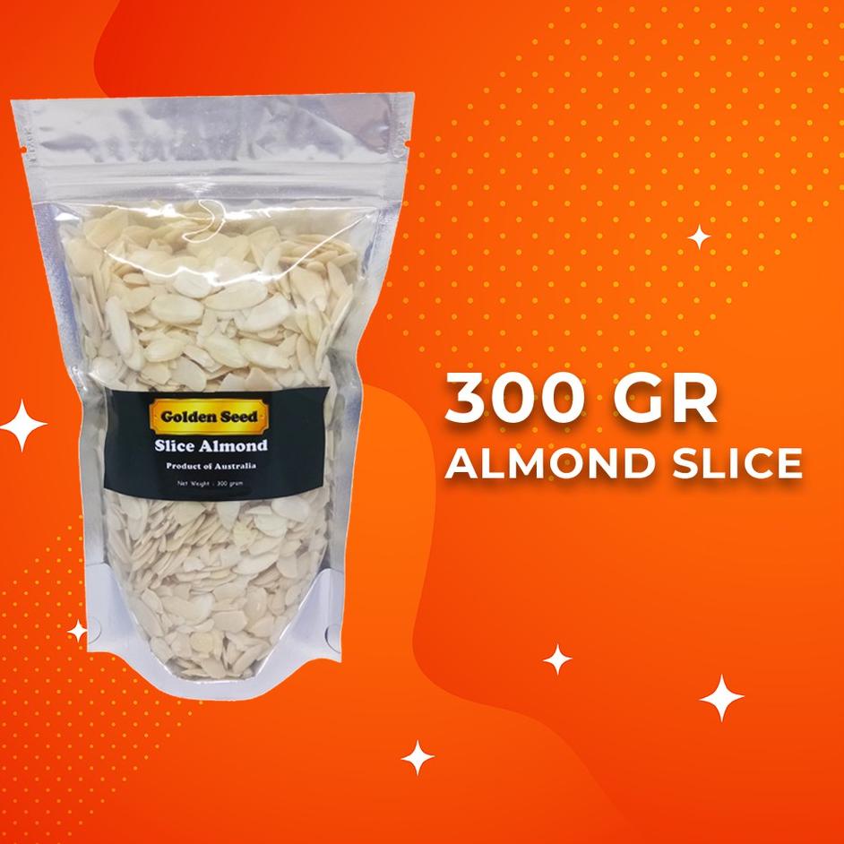 

♥ RAW ALMOND SLICE 300 GRAM PREMIUM - ALMOND IRIS MENTAH 300 GR ♥