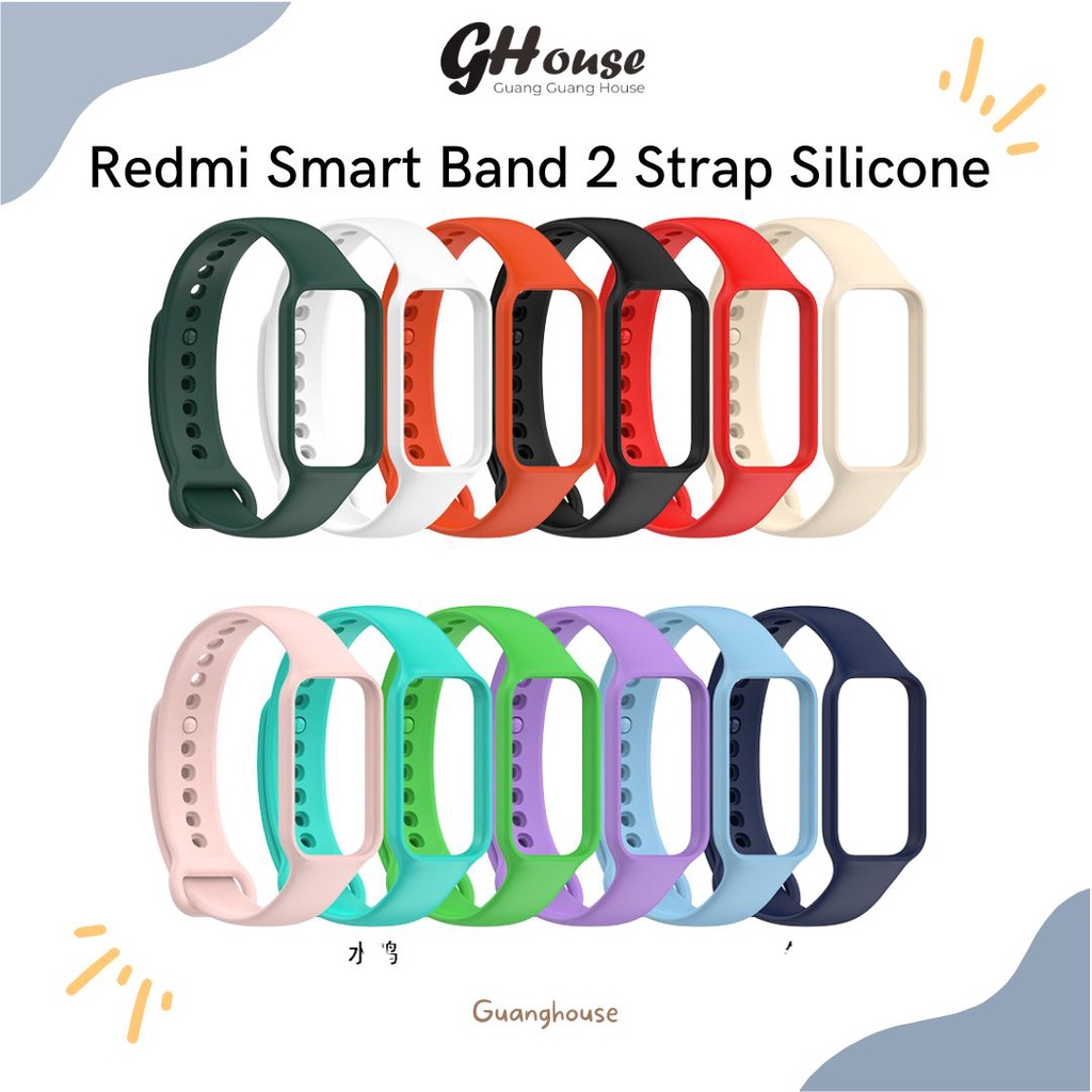 Strap Redmi Smart Band 2 Silicone Tali Pengganti Xiaomi Redmi Band 2 Bahan Silikon Polos Warna