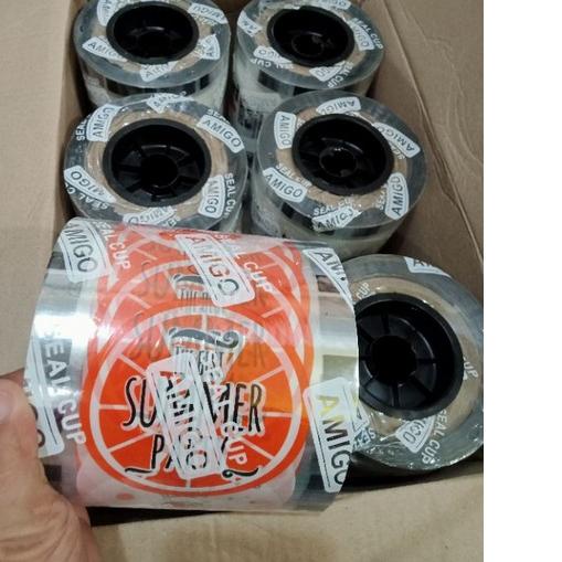 

12.12 SALE Plastik Lid Cup Sealer Amigo Merah isi 1.200 lembar 