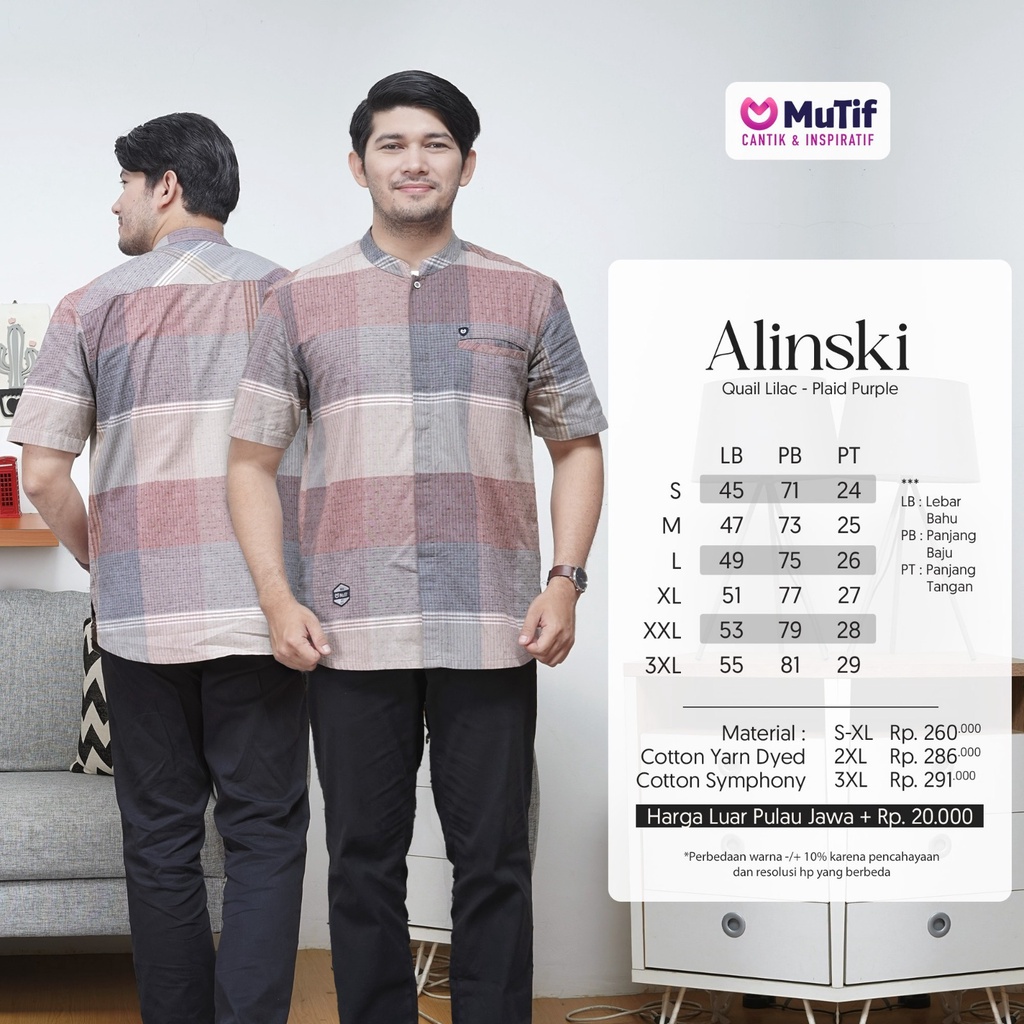 SARIMBIT TERBARU 2023 / SARIMBIT MUTIF ALINKA PLAID PURPLE / SARIMBIT MUTIF / ALINKA BY MUTIF / SARI