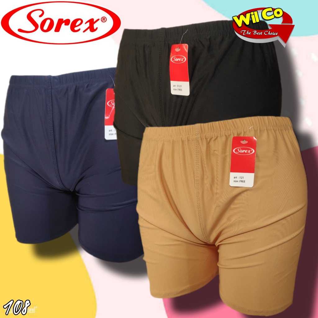 K108 - (Harga Per 1 Potong) SHORTPANTS CELANA DALAM STRETCH PENDEK WANITA SOREX FREE SIZE