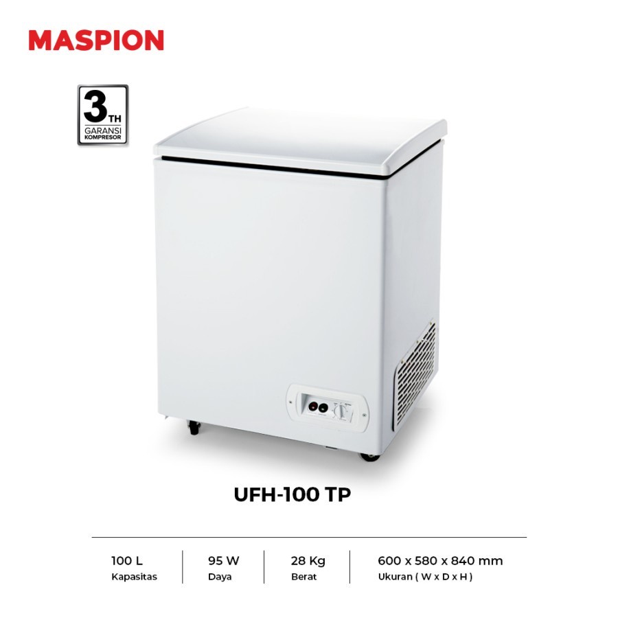 Maspion Chest Freezer UFH-100 TP . 100 Liter . Baru &amp; Bergaransi