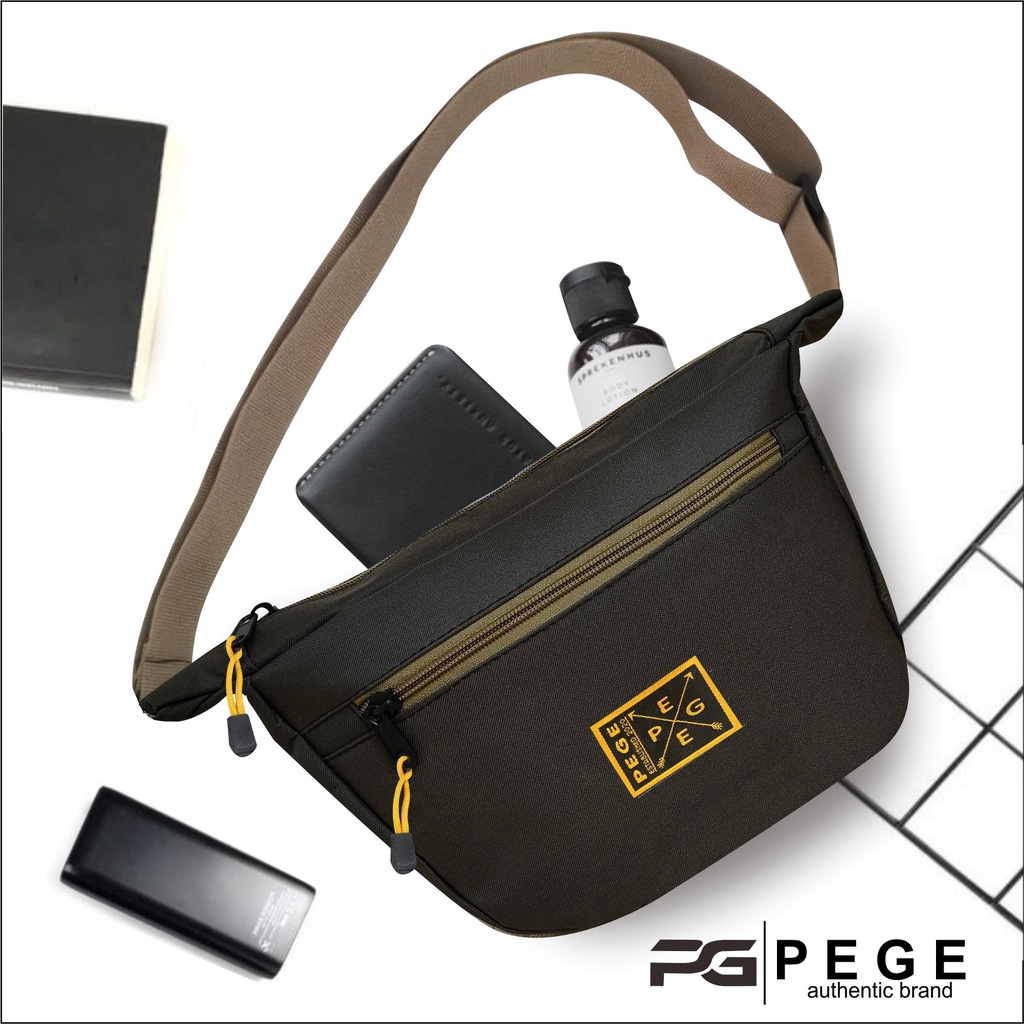 Tas Selempang Bahu Slingbag Keren PEGE Model Simpel Kasual Cocok Untuk Sehari Hari - PG 8915