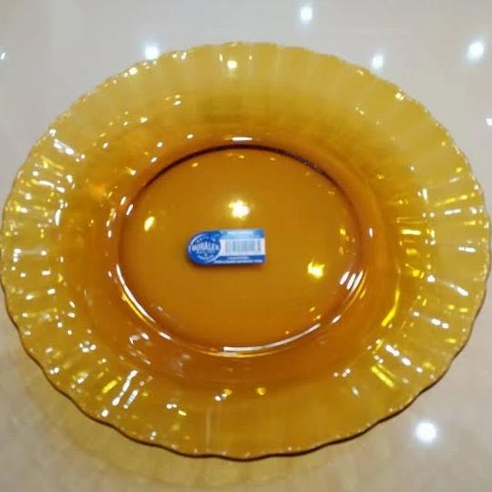 6 pcs PIRING MAKAN DURALEX AMBER SOUP made in France