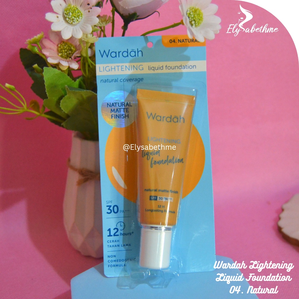 ✿ELYSABETHME✿ 🅆 🄰 🅁 🄳 🄰 🄷 wardah beauty lightening foundation alas bedak hasil alami natural mattee kosmetik halal tahan lama tidak cakey