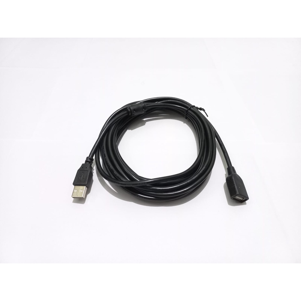 KABEL USB EXTENTION 2.0 JSTECH BLACK GOOD QLTY 5M