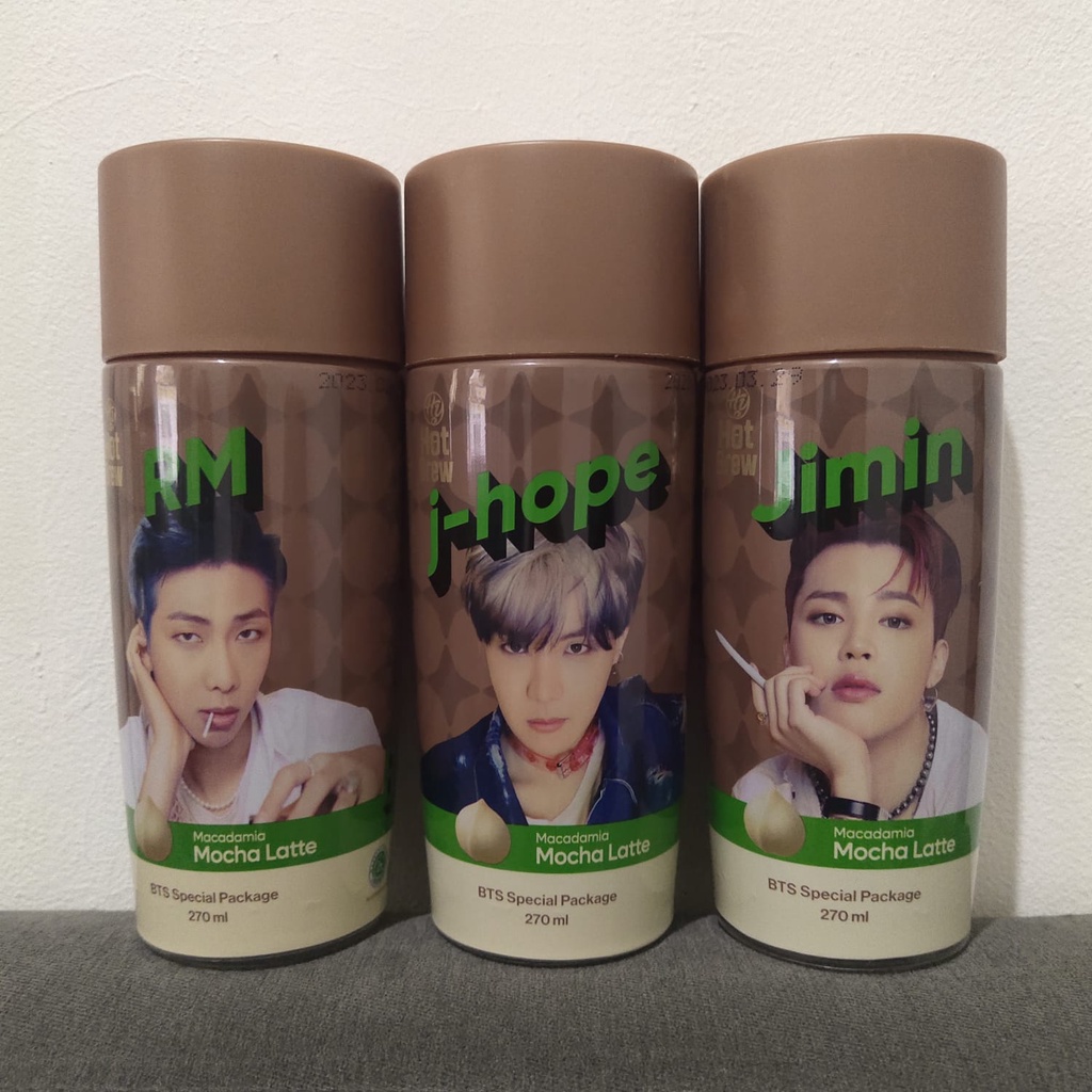 [BOTOL KOSONG] Hot Brew Macadamia Mocha Latte Jimin RM Jhope Suga / Kopi BTS Butter Edition
