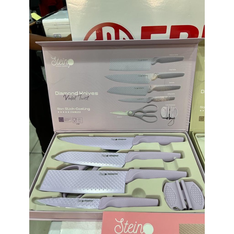 Stein Cookware - Kitchen Knife Set 6pcs | VIOLET TWIST PISAU SET