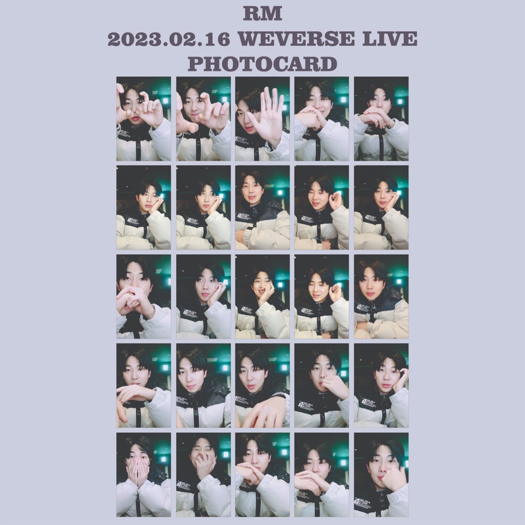 PHOTOCARD RM NAMJOON WEVERSE LIVE 230216