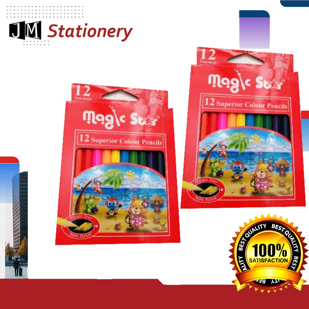 

Pensil Warna Pendek Magic Star 12 Warna