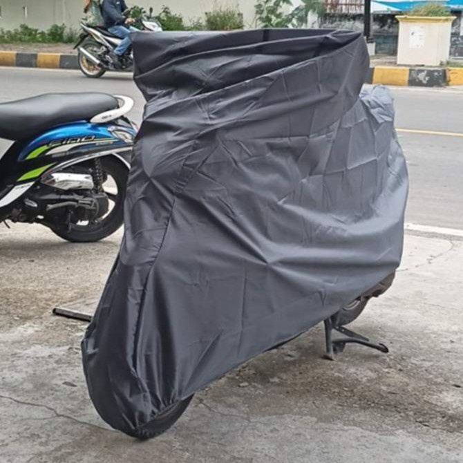 Cover Motor ada Tali Serut bahan Premium Waterproof Anti Air/Sarung Pelindung Penutup Motor Besar dan Kecil Universal