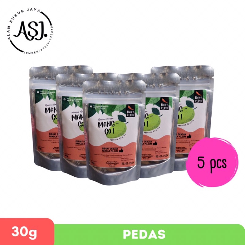 

Manisan Mangga Kering Pedas 30 g (Bundle 5 pcs) Mang-Go!