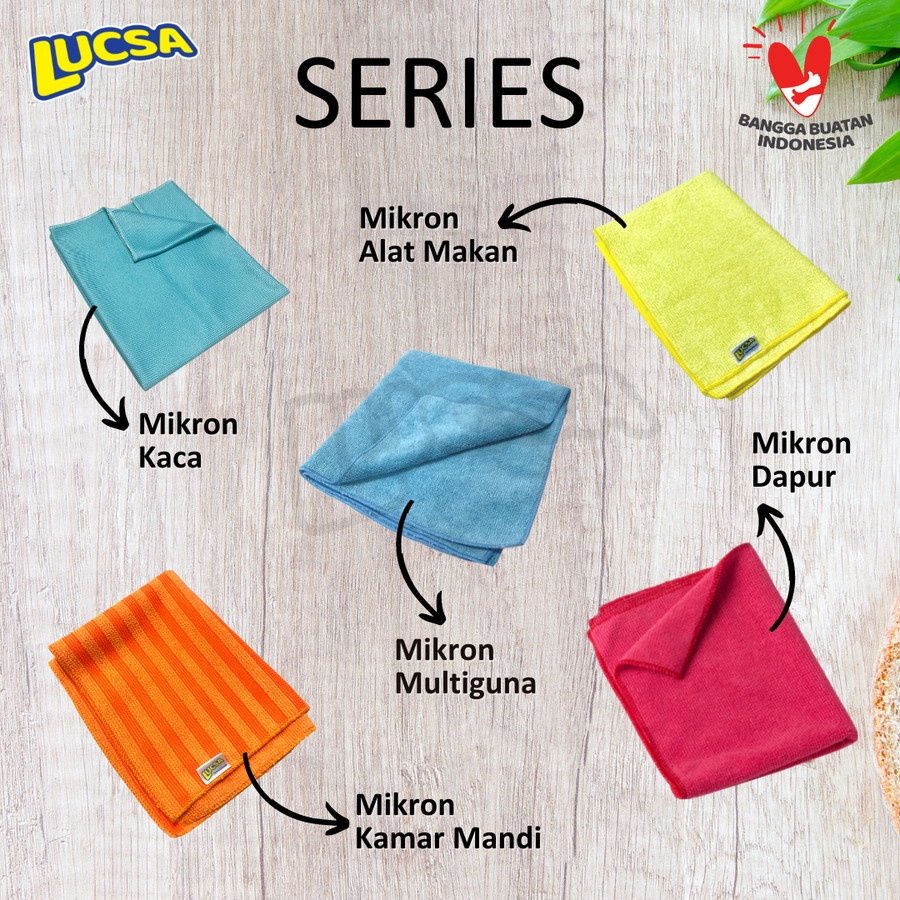 Ktmstore Kain Lap Microfiber Alat Makan 30x40cm Lap Piring Lucsa Mikron LW-260B